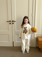 Pyjama en flanelle doux et confortable pour filles, 0-6 ans, ensemble deux pièces à manches longues, pull et pantalon, tenue de détente pour tout-petits