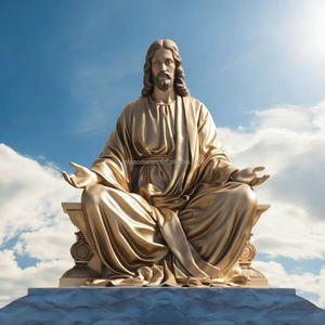 Offre Spéciale : Sculpture en Bronze Jésus Rédeemleur en Méditation, Couleur Personnalisée, Taille sur Mesure, Impression Numérique, Cadeau d'Extérieur 1-373 - Product Image 2