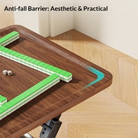 Table de Mahjong Pliante Moderne Très Vendue pour Jeux de Cartes, Échecs, Repas - Design Compact et Portable Écologique pour le Divertissement