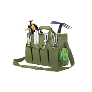 Bolsa de almacenamiento de herramientas de cintura de jardín resistente profesional con cinturón ajustable personalizado OEM y ODM compatible
