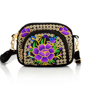 Vintage Women Handbag Hmong Tote Messenger Hippie Embroidery Boho Ethnic Shoulder Bag 2023