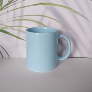 Taza de Cerámica Azul Cielo de 11 oz, de Lados Rectos, Ecológica, Regalo Empresarial - Product Image 1