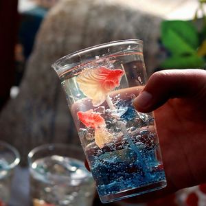 Vela Aromática en Vaso de Vidrio con Forma de Pez Dorado, Simulación de Pastel de Postre, Regalo Creativo para Cumpleaños, Bodas y Recuerdos - Product Image 5