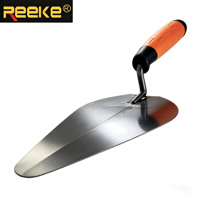 Truelle d'angle en acier à haute teneur en carbone REEKE 12 et 6 pouces pour béton, lame arrondie, poignée profilée, pour plâtrage