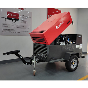 Compresseur d'<span class=keywords><strong>air</strong></span> portable diesel à vis pour la construction, 185CFM 375CFM, pour <span class=keywords><strong>marteau</strong></span>-<span class=keywords><strong>piqueur</strong></span>, démolition de béton et battage de pieux - Product Image 1