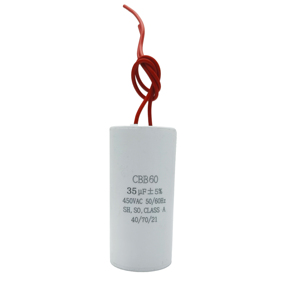 Condensateur de fonctionnement CBB60450V, <span class=keywords><strong>35uf</strong></span>, 50/60Hz avec fil pour machine à laver et pompe, prend en charge la personnalisation des petits lots. - Product Image 1