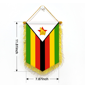 Drapeaux mini-guirlandes de voiture en gros 20x30cm Zambie Décoration murale Petits ornements suspendus Impression numérique - Product Image 6