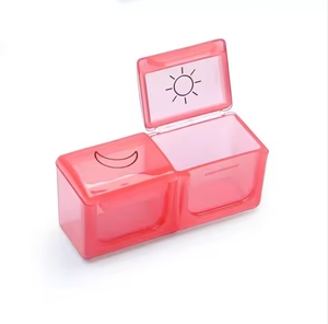 Custom Logo Mini Plastic One-Day Pill Box Travel Storage Medicine Case Promotional BPA Free Pill Boxes