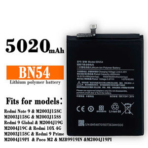 <span class=keywords><strong>BN54</strong></span> 3,85 V 5000mAh Batería recargable para teléfono celular para Xiaomi Redmi Note 9 Pro 9pro - Product Image 2