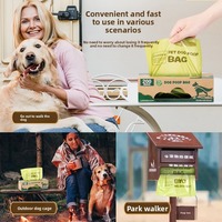 Offre Spéciale Grande Pull 100% Anti-fuite Pet Merde Compost Déchets Sac Ensemble Biodégradable Compostable Chien Merde Sacs pour Chien