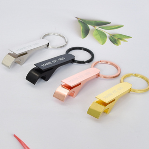 Personalised Customized Laser Printing Logo Multifunctional Metal Keychain With Bottle Opener for Promotions Carabiners
