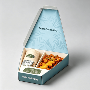 Emballage personnalisé pour wraps végétariens Masala, boîte à rabat avec séparateur - Product Image 1