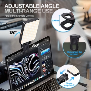 Lampe à selfie rechargeable en plastique avec 72 LED, clip pour téléphone, 3 modes d'éclairage, température de couleur réglable, capacité de 1500 mAh, <span class=keywords><strong>Tiktok</strong></span> - Product Image 3