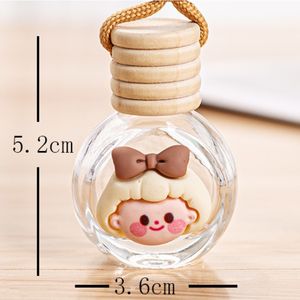 Bouteille de parfum de voiture suspendue voiture 10ml Mini <span class=keywords><strong>d</strong></span>ésodorisant bouchon en bois bouteille en verre de parfum sphérique transparente avec corde - Product Image 4