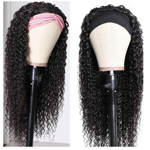 Hoge kwaliteit Cambodjaans maagdelijk mensenhaar hoofdbandpruik, Cambodjaans zacht kinky krullend type hoofdbandpruiken voor zwarte vrouwen - Product Image 4