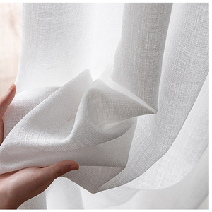 Usine Fournisseur Rideau Tissu <span class=keywords><strong>Lin</strong></span> Style Transparent Sheer Voile Tissu De Rideau Pour Le Salon - Product Image 2