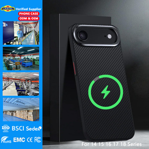 Étui magnétique ultra-fin Laudtec en fibre d'aramide 600D compatible <span class=keywords><strong>iPhone</strong></span> 17 Air 17 Pro Max avec support d'objectif dissimulé et béquille ODM OEM - Product Image 1