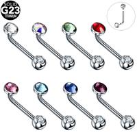 Piercings de corps sexy en titane avec gemme de cristal, pour piercing vertical du clitoris (VCH), bijoux de Vénus, piercings génitaux et vulvaires