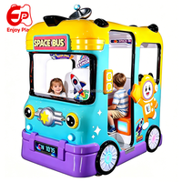Máquina de juego infantil de autobús de doble asiento, tipo balancín, con pantalla táctil de carreras, operada con monedas, gran oferta para centros comerciales, FEC, OEM