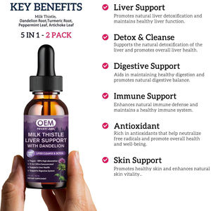Gocce Liquide di Cardo Mariano Biologico OEM, Integratore di Estratto di Cardo Mariano con Supporto al Tarassaco per la Salute del Fegato - Product Image 2