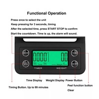Timbangan Kopi Digital 5kg/0.1g dengan Timer ABS Timbangan Makanan Dapur Rumah Tangga Bertenaga Baterai