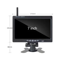 Hesida, cámara de visión trasera inalámbrica de 7 pulgadas, Monitor de coche, cámara de marcha atrás de vehículo para camión, RV, autobús, imagen inversa