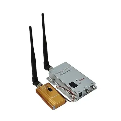 Penerima Pemancar Video Audio TV, Pengirim AV Nirkabel FPV 1.2Ghz 1.2G 8CH 1500Mw