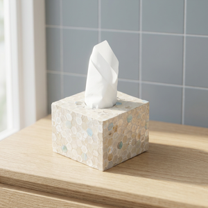 Modern Tissue Box MOP <b>Cube</b> Shape Napkin Storage Box Handmade Paper Tissue Holder for Kitchen <b>Dining</b> From Vietnam - Product Image 1