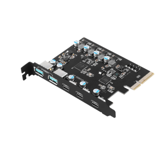 New Usb 3.2 PCIE Expansion Card 5 Ports PCI-E to 20G USB3.2 Type C Adapter ASM3142 Top Quality