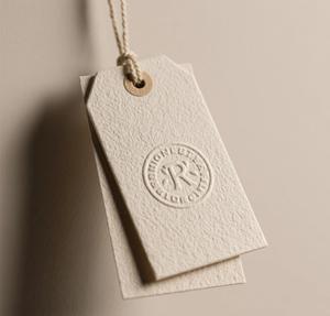 Thẻ Treo nổi tùy chỉnh với giấy đặc sản kết cấu cho quần áo và thương hiệu thời trang - Product Image 1