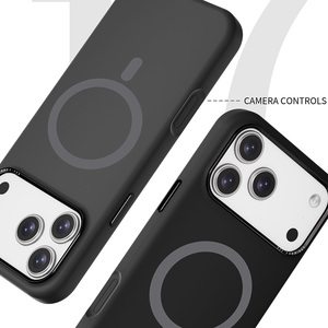 Coque magnétique à cadre métallique S010 pour iPhone 17 Pro Max, coque en silicone en gros pour iPhone 18 17 16 15 14 13 12 - Product Image 4
