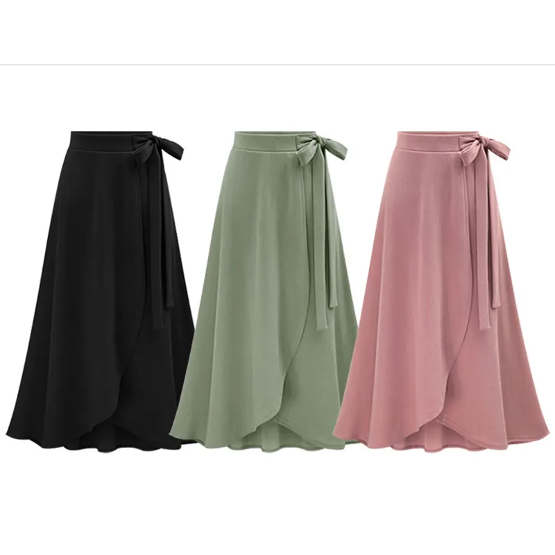 Largas Skirt Long Wrap Skirt Sexy Dinner Dress Clothes Cheap Casual Fat Womens Career Dresses Plus Size Elegant Skirt