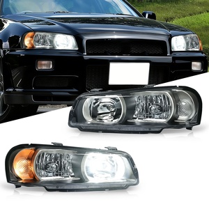 ไฟหน้ารถแบบโบราณสำหรับนิสสันสกายไลน์ <span class=keywords><strong>GT</strong></span>-R GTR ไฟหน้า R34 BNR34 gtt 1998-2002 OE Style อัพเกรดไฟหน้า LED แบบเปลี่ยนได้ไฟหน้า - Product Image 1