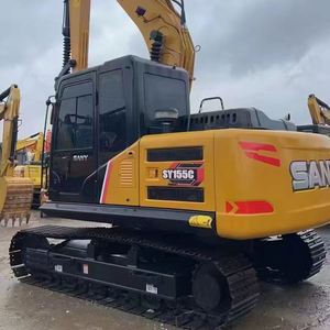 Excavadoras Usadas en Venta, Excavadoras SANY Usadas con Certificación CE y Cucharón, Excavadora Usada SY155C de Segunda Mano para Construcción - Product Image 1