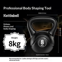 Kettlebell à coque rigide écologique avec poignée antidérapante pour la musculation à domicile, l'entraînement de force, les squats et la musculation en salle de sport