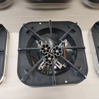 Cuisinière professionnelle à gaz sur mesure, 8 brûleurs, montage sur table, protection anti-extinction de flamme pour cuisines de restaurants, hôtels et centres commerciaux