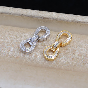 Componentes de Joyería JG5268: Hebilla de Cadena para Suéter, Hebilla para Sombrero, Accesorio DIY para Collar y Pulsera de Plata S925 con Piedra en Forma de T - Product Image 3