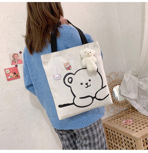 2024 nouvelle mode haute capacité lettre broderie femmes sac à main Eco casual épaule toile grand coton - Product Image 5