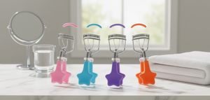 Juego de rizador de pestañas con forma de estrella, herramienta de maquillaje portátil de 4 colores para estilizar las pestañas - Product Image 2