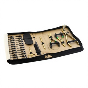 Kit d'outils professionnels pour extensions capillaires en acier inoxydable de marque privée : pinces à perles, mini-ciseaux, pinces à cheveux, 24 pinces à boucle - Product Image 1