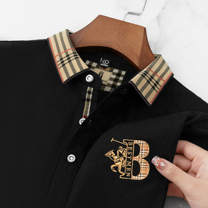 <span class=keywords><strong>Polo</strong></span> d'été pour <span class=keywords><strong>homme</strong></span> à <span class=keywords><strong>manches</strong></span> <span class=keywords><strong>courtes</strong></span>, nouveau modèle brodé, tricoté ample, col revers, respirant et confortable - Product Image 2