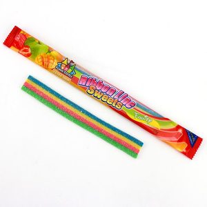 Linea di nastri Halal <span class=keywords><strong>caramelle</strong></span> gommose <span class=keywords><strong>lunghe</strong></span> arcobaleno rivestite di zucchero dolce <span class=keywords><strong>caramelle</strong></span> gommose morbide acide - Product Image 3