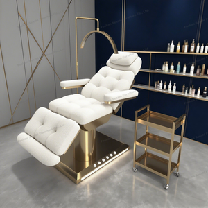 Hiện Đại Màu Đen flannel Lash Giường Điện đẹp giường với động cơ 3/4 mặt & massage giường - Product Image 2