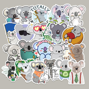 50 autocollants en PVC mignons de <span class=keywords><strong>koala</strong></span>, autocollants en vinyle autocollants pour casques, téléphones, ordinateurs portables, bouteilles, jouets - Product Image 2