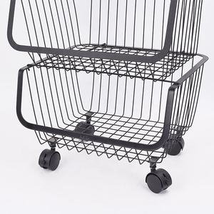 <span class=keywords><strong>4</strong></span> 계층 롤링 유틸리티 카트, 과일 및 야채 저장 카트, 야채 바구니 쓰레기통 주최자 - Product Image 6