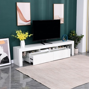 Muebles modernos de madera para el hogar, estante de tv led, iluminación para sala de estar, armario de tv, soporte de TV - Product Image 6