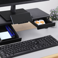 Venta caliente almacenamiento multifunción de doble cajón con soporte para teléfono móvil IMac Notebook monitor de computadora soporte elevador para computadora portátil