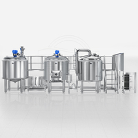 Système complet de brasserie 3 cuves 500L avec chaudière de mouture et de décantation pour démarrage de brasserie artisanale
