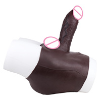 SXXY Pantalones con Pene Realista de 7.9cm*24.4cm para Hombre, Extensor de Pene de Silicona, Dildo Hueco, Producto Erótico para Adultos