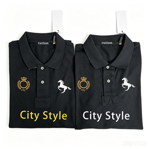 Chemises Polo pour Hommes Brand City 100% Coton, Haute Qualité, Logo Brodé Personnalisé, Hauts Casual, T-Shirts Polo - Product Image 1